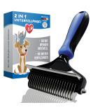 Decendo Subfell Brush for Dogs & Cats | 2-in-1 Fur Care Brush for Medium to Long Hair | Easy Grooming Against Knotting | XL Subkinet Brush in Blue - Buy Online on GoSupps.com