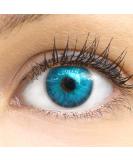 Buy Madrid Blue Colored Contact Lenses - Monthly Soft Hydrogel - 0.0 Dpt - 2 Pieces + Lens Case - Buy Online on GoSupps.com