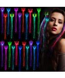 Juexica 24 Pcs LED Lights Hair Accessories Butterfly Fairy Braid Extension Clips | Glow in the Dark Party Favors & Supplies - Buy Online on GoSupps.com