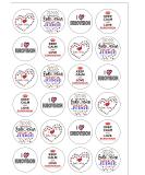 24 Precut Round I Love Eurovision Song Contest Edible Wafer paper Cake Toppers Decorations - Buy Online on GoSupps.com