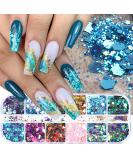 Shop GZSYY Nail Art Sequins - 12 Colors of Sparkly Glitter Powder for Stunning Nail Designs - Buy Online on GoSupps.com