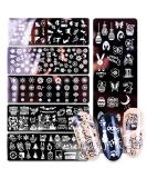 DANNEASY Nail Stamping Plate Kit - 6 Holiday Style Stencils with Stamper, Scraper, and Storage Bag - Buy Online on GoSupps.com