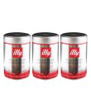 Illy Moka 100% Arabica Ground Coffee - Espresso Normal Roast 3 x 250g Can - Premium Italian Coffee for International Shipping - Buy Online on GoSupps.com