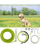 Xiaz 15.2m Dog Runner - Heavy-Duty Leash for Dogs up to 113.4kg | 50ft Bungee Cable Runner for Courtyard & Camping | Durable Antenna Dog Chain - Buy Online on GoSupps.com