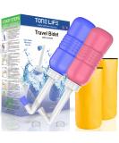 2-Piece Perineal Bottle Set for Postpartum Care | Portable Bidet with Angled Spout & Storage Bag - Pain Relief After Birth - Buy Online on GoSupps.com