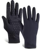 TrailHeads Womens Running Gloves | Touchscreen Gloves | Power Winter Running Accessories Solid Black Small - Buy Online on GoSupps.com