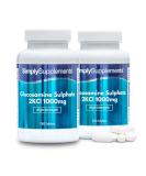 Glucosamine Sulphate 2KCl 1000mg | 360 Tablets Up to 1 Year Supply | Manufactured in The UK 180 count (Pack of 2) - Buy Online on GoSupps.com