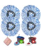 MXZONE 4 Pack Spin Mop Head Replacement for EasyWring RinseClean Mop - Microfiber Blue 4pcs - Buy Online on GoSupps.com