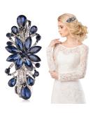 WLLHYF Luxury Flower Jewelry Design Hairpin Rhinestone Flower Hair Clips Hair Barrette for Women and Girls French Style Hairclips Hair Accessories(Blue) - Buy Online on GoSupps.com
