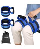 Hoomtree Leg Lifter Strap Set of 2 for Limited Mobility Thigh Lifter Strap with Padded Grip and Loop for Knee Hip Surgery Recovery Mobility Aids Tool for Disabled Get in and Out of Bed Car Wheelchair 2 pack Blue - Buy Online on GoSupps.com