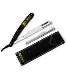 Professional Barber Straight Edge Razors - Macs Brand 51-01 (Black Handle) | International Shipping Available - Buy Online on GoSupps.com