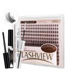 Lashview Cluster Lashes 300 PCs - DIY Natural Look Eyelash Extensions with Soft Bands & Lash Bond | D-Big Kit 705DBIG - Buy Online on GoSupps.com