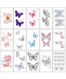 Realistic Butterfly Temporary Tattoos for Women - Long Lasting Fake Tattoo Stickers for Body and Hands - Buy Online on GoSupps.com