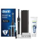 Oral-B Smart 4 4500 Black Electric Toothbrush - Rechargeable CrossAction 3 Modes 2 Brush Heads Premium Travel Case & Deep Cleaning Toothpaste for Gums - Buy Online on GoSupps.com