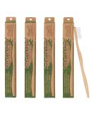 Brush with Bamboo Plant-Based Bristle Toothbrush - 4 Pack Adult - Buy Online on GoSupps.com