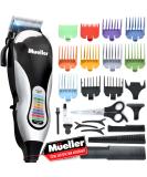 Mueller Ultragroom Professional Hair Clippers for Men - 12 Guide Combs Versatile Hair Trimmer for Beards Body and Face - Colorful Design for Precision Grooming - Buy Online on GoSupps.com
