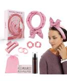 Heatless Curling Band Set - Slipproof DIY Overnight Curls for Long & Medium Hair | Pink Hair Curler Tool - Buy Online on GoSupps.com
