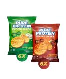 Pure Protein Popped Crisps Variety Pack - Hickory Barbecue & Sour Cream & Onion - High Protein Snack - 12g Protein - 1.27oz - 12 Count - Buy Online on GoSupps.com