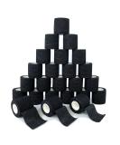 24 Pack Black Self-Adhesive Bandages - Athletic Elastic Cohesive Bandage for Sports Injuries - First Aid Tape Vet Wrap for Pets - 2 x 5 Yards - Buy Online on GoSupps.com