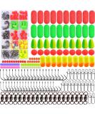 Pompano Rigs Making Kit - Surf Fishing Rig with 210pcs of Bottom Rig Parts, Snell Floats, Beads, Circle Hooks, Swivels, and Snaps - Saltwater Fishing Accessories for Surf Fishing - Buy Online on GoSupps.com