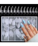 AddFavor 240pcs Almond Nail Tips - Clear Full Cover Medium Length Short Almond Fake Nails for Salon and Home Nail Art - 12 Sizes - Buy Online on GoSupps.com