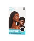 KISS COLORS & CARE Super Jumbo Spandex Braid/Loc Cap - Stretchy & Mark-Free for Protective Styles - Black - Buy Online on GoSupps.com