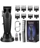 KEMEI 2296 Professional Hair Clippers for Men - Cord/Cordless Hair Cutting Kit & T Blade Beard Trimmer - USB Rechargeable - Black - Buy Online on GoSupps.com