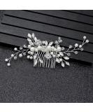 Bridal Flower Side Hair Clips Clysburtuony Pearl Hair Pieces Comb Bridal Headpiece for Brides Hair Comb Wedding Prom Birthday Party Hair Accessories (Style-A) - Buy Online on GoSupps.com