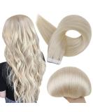 Full Shine Tape In Hair Extensions Human Hair 60 Platinum Blonde Tape Hair Extensions Real Hair 18 Inch Seamless Skin Weft Extensions 50 Grams 20 Pieces 18 Inch # 1 60 Platinum Blonde - Buy Online on GoSupps.com