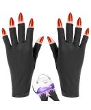 RAYOCON UV Gloves for Nail Lamp | UPF50+ UV Protection Fingerless Gloves | Black Manicure Gloves for Nail UV Light - Buy Online on GoSupps.com