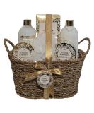 Luxury Almond Scent Spa Gift Basket for Women - Shower Gel Body Lotion Bath Salts & More - Buy Online on GoSupps.com
