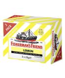 Fisherman's Friend Lemon & Menthol 3-Pack - Sugar-Free Vegan Candies for Fresh Breath (75g) - Buy Online on GoSupps.com
