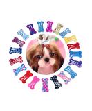 PET SHOW Cute 1" Small Bone Snap Hair Clips Pet Grooming Products Dog Cat Puppy Hair Accessories Random Color Pack of 20 - Buy Online on GoSupps.com