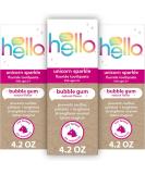 hello Unicorn Sparkle Kids Toothpaste with Fluoride, Bubble Gum Toothpaste, 4.2 Oz Tube (Pack of 3) - Buy Online on GoSupps.com