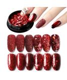 GZSYY Nail Sequins Glitter Powder - 6PCS Red Nail Glitter for Stunning Nail Art | International Shipping Available - Buy Online on GoSupps.com