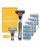 Amazon Basics 5-Blade MotionSphere Razor for Men with Dual Lubrication and Precision Trimmer, Handle & 16 Cartridges (Cartridges fit Amazon Basics Razor Handles only) (Previously Solimo) 17 Piece Set Handle + 16 Refills (R - Buy Online on GoSupps.com