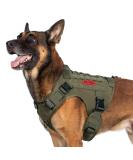 OneTigris Fire Watcher 2.0 Molle Dog Harness - XL Green Ranger | Durable Adjustable Handle & Metal Buckle for Enhanced Control | Perfect for Outdoor Adventures & International Shipping - Buy Online on GoSupps.com