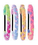 FROG SAC 4 Tie Dye Braided Headbands for Girls, Adjustable Rainbow Braid Hair Accessories for Kids, Stretch Elastic Girl Head Bands Birthday Party Favors, Cute Fashion Kid Hairbands, Stocking Stuffers (Tie Dye) - Buy Online on GoSupps.com