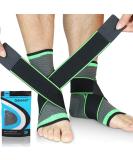 Beister Ankle Brace Compression Support Sleeve - 1 Pair, M Gray & Green | For Men and Women - Sprain, Plantar Fasciitis, Joint Pain Relief - Buy Online on GoSupps.com