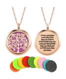 AZNECK Family Tree of Life Essential Oil Diffuser Necklace - Personalized Aromatherapy Locket Pendant Gift for Mom - Buy Online on GoSupps.com