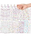 Konsait Unicorn Nail Stickers Decals - 1200 Designs, Self-Adhesive 3D Art for Kids Girls, Rainbow Diamond Tips Decorations - Perfect for Birthday Parties and Nail Salons - Buy Online on GoSupps.com