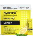 Hydrant ENERGY Lemonade Hydration Mix 30 Stick Pack - Electrolyte Powder Packets with Caffeine, L-Theanine, Zinc for Rapid Hydration - 30 Count - Buy Online on GoSupps.com
