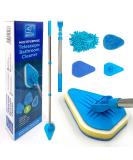 Bathroom Tile Cleaner Telescopic Shower Mop Extendable Bath Cleaning Scrubber Tool (New Telescopic Bathroom Cleaning Kit) - Buy Online on GoSupps.com