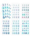120 Pcs Girls Blue Press-On Fake Nails | Children s Full Cover Artificial Nail Tips for Nail Art Decoration - Buy Online on GoSupps.com