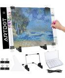 ARTDOT A4 LED Light Board for Diamond Painting Kits - USB Powered with Adjustable Brightness - Includes Detachable Stand and Clips - Buy Online on GoSupps.com