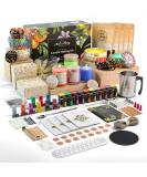 ASH & HARRY Premium Candle Making Kit - Complete DIY Starter Set with Soy Wax, Designer Jars, and 10 Fragrances - Candle Maker Dyes included - Buy Online on GoSupps.com