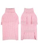 Buy Convinit Warm Dog Sweater for Small & Medium Dogs - Stylish Pink Knitting Roll Collar for Chihuahua Dachshund French Bulldog & More - Buy Online on GoSupps.com
