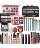 All In One Makeup Kit - Travel Friendly Full Makeup Set for Women & Girls | Foundation Eyeshadow Lipstick Eyeliner Mascara & Brushes - Buy Online on GoSupps.com