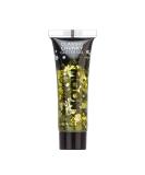 Classic Chunky Face & Body Glitter Gel by Moon Glitter - Gold - Cosmetic Festival Glitter Face Paint for Face Body Hair Nails - 12ml - Buy Online on GoSupps.com