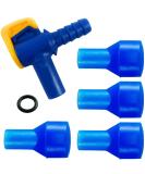 4-Pack Aquatic Way Bite Valve Replacement Mouthpieces w/Shutoff Valve - Blue - Buy Online on GoSupps.com